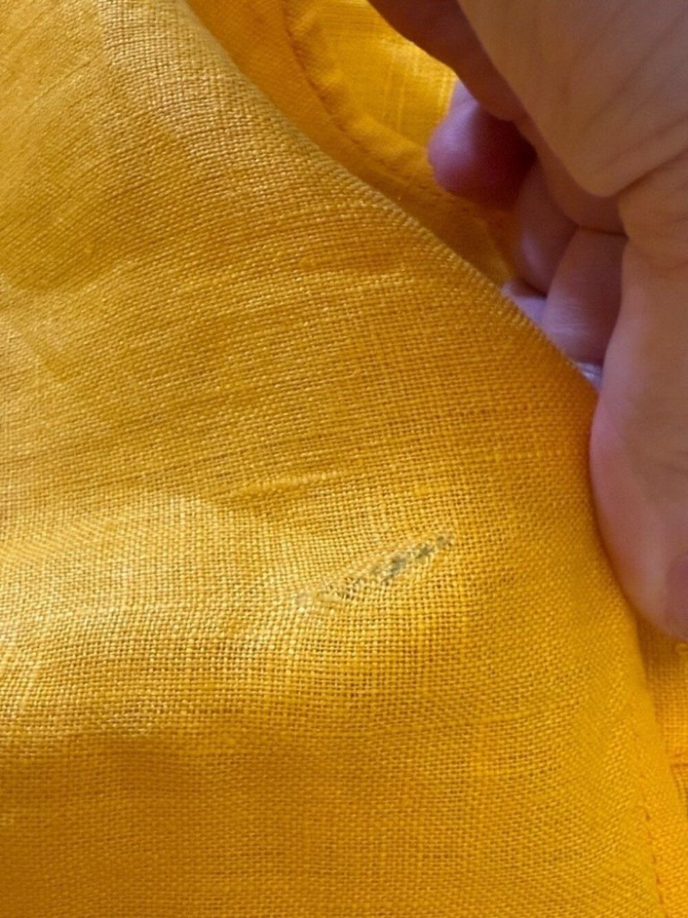 J.Crew Maxine Linen Button-Back Dress XXS Petite Yellow Sleeveless NWT Flawed - Picture 5 of 13